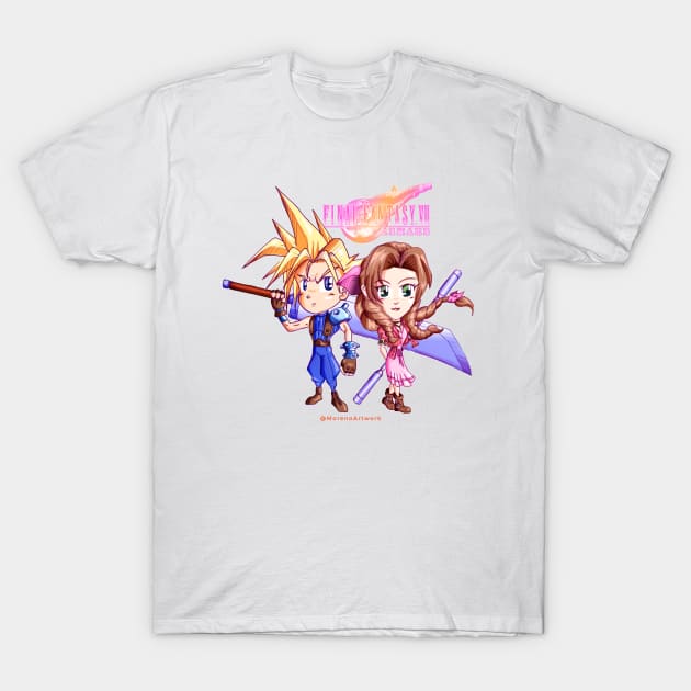 Cloud Loves Aerith ファイナルファンタジーＶＩＩ T-Shirt by MorenoArtwork